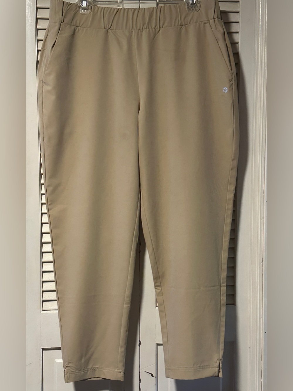 Tag Athletica Beige Drawstring Pants Lightweight Moisture Wicking Women’s L